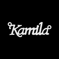 Серебряное колье с именем Kamila