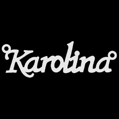 Серебряное колье с именем Karolina