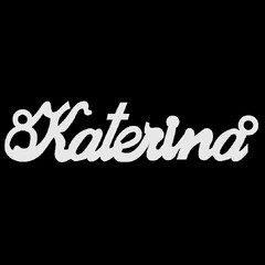 Серебряное колье с именем Katerina