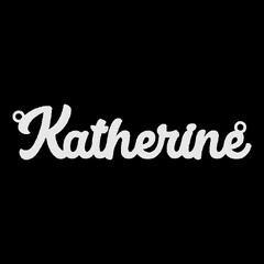 Серебряное колье с именем Katherine