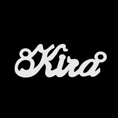 Серебряное колье с именем Kira
