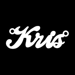 Серебряное колье с именем Kris
