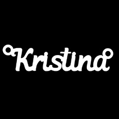 Серебряное колье с именем Kristina