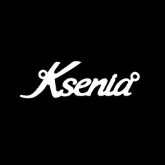 Серебряное колье с именем Ksenia