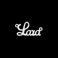 Серебряное колье с именем Lara