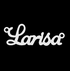 Серебряное колье с именем Larisa