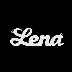 Серебряное колье с именем Lena