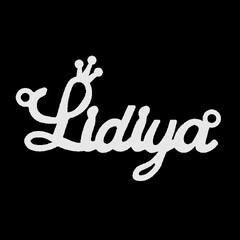Серебряное колье с именем Lidiya