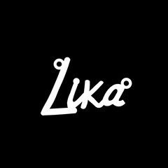 Серебряное колье с именем Lika