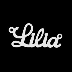 Серебряное колье с именем Lilia