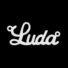 Серебряное колье с именем Luda