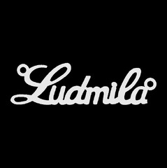 Серебряное колье с именем Ludmila