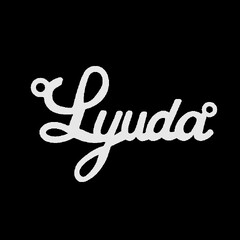 Серебряное колье с именем Lyuda
