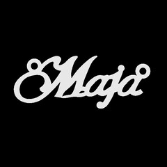 Серебряное колье с именем Maja