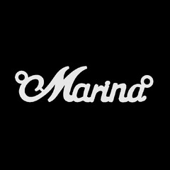 Серебряное колье с именем Marina
