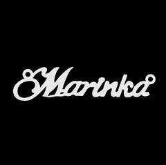 Серебряное колье с именем Marinka