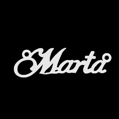 Серебряное колье с именем Marta