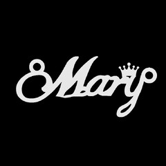 Серебряное колье с именем Mary