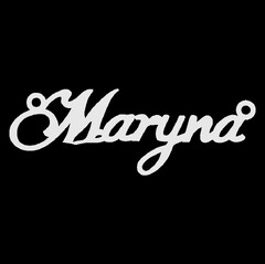 Серебряное колье с именем Maryna