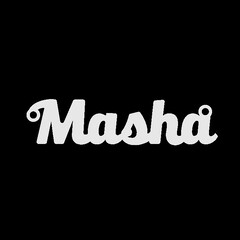Серебряное колье с именем Masha
