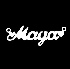 Серебряное колье с именем Maya
