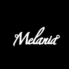Серебряное колье с именем Melania