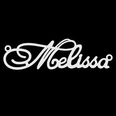 Серебряное колье с именем Melissa