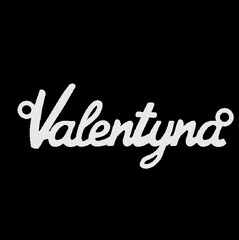 Серебряное колье с именем Valentyna