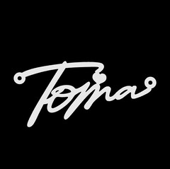 Серебряное колье с именем Toma