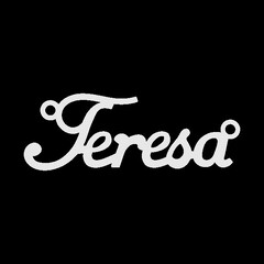 Серебряное колье с именем Teresa