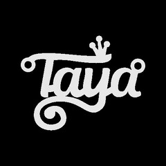 Серебряное колье с именем Taya