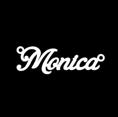 Серебряное колье с именем Monica