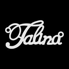 Серебряное колье с именем Talina