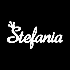 Серебряное колье с именем Stefania