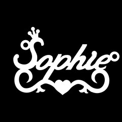 Серебряное колье с именем Sophie