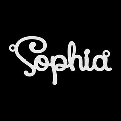 Серебряное колье с именем Sophia