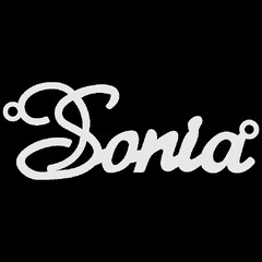 Серебряное колье с именем Sonia