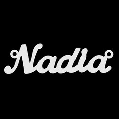 Серебряное колье с именем Nadia