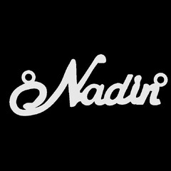 Серебряное колье с именем Nadin