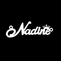 Серебряное колье с именем Nadine