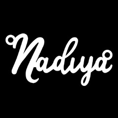 Серебряное колье с именем Nadiya