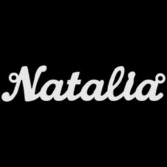 Серебряное колье с именем Natalia