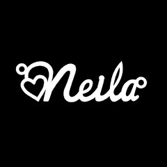 Серебряное колье с именем Neila