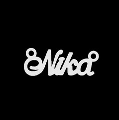 Серебряное колье с именем Nika