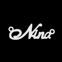 Серебряное колье с именем Nina