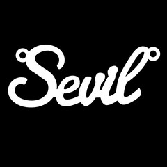 Серебряное колье с именем Sevil