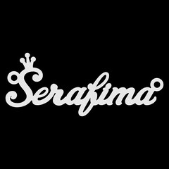 Серебряное колье с именем Serafima