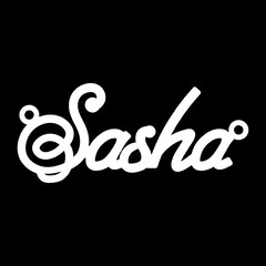 Серебряное колье с именем Sasha