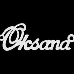 Серебряное колье с именем Oksana