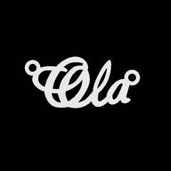 Серебряное колье с именем Ola